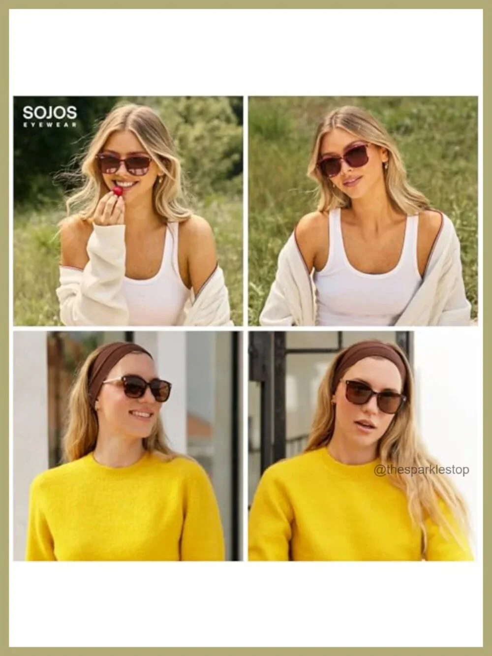 Vintage Square Polarized Sunglasses Women UV400 Protection Lightweight Plastic